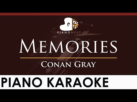 Conan Gray – Memories – HIGHER Key (Piano Karaoke Instrumental)