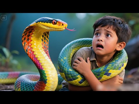 Boy saved a goat from dangerous cobra || snake video || storytelling