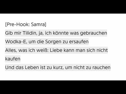 Capital bra feat. Samra - Tilidin Lyrics