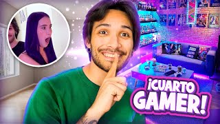 TRANSFORMÉ el cuarto de mi gemela en un CUARTO GAMER *Broma épica* 🎮 😱