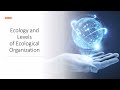 Ecological Organization and Energy Sources