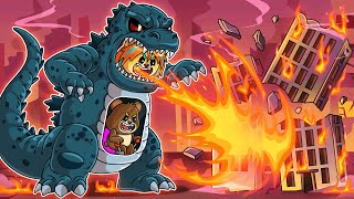 合体してゴジラに変身して街の全てを破壊してみた結果...🦖【 ロブロックス Roblox 】