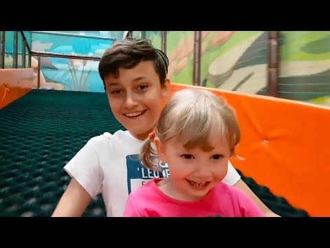 Alena and Pasha Indoor Playground Play Area with Slides & Trampoline