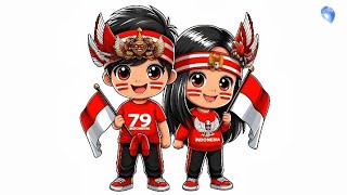 agustusan cara menggambar mewarnai dengan gampang langkah demi langkah