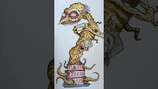 Drawing Mr Burns from Simpsons, but HORROR! #horror #art #drawing #thesimpsons #artist #sketch