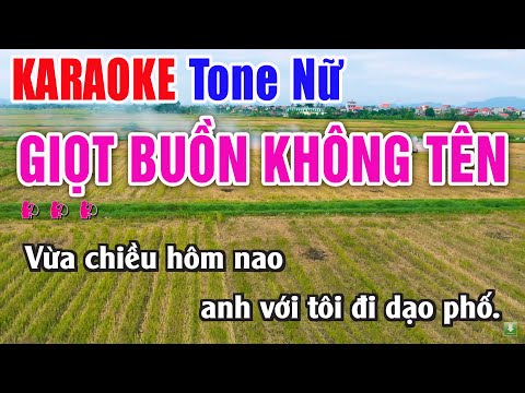 Giọt Buồn Không Tên Karaoke Tone Nữ – Nhạc Sống Thanh Ngân