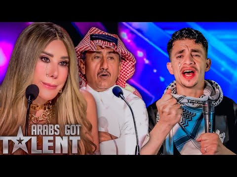 شاب يمني غناء لفلسطين في السعودية وطردته لجنة التحكيم لكنه لقنهم درس قاسي في برنامج #ArabsGotTalent