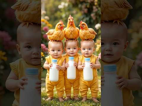 Chicken Monkey Dance🐔🤣| #cutebaby #funnyanimals #chicken #monkey #funnyvideo #viralshorts #1011