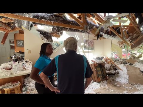 Hurricane Helene: Monticello family survives broken tree through home