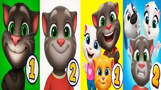 My Talking Tom Friends 1 VS 2 VS Talking Tom Cat Old version VS New version 2025 Android Gameplay HD