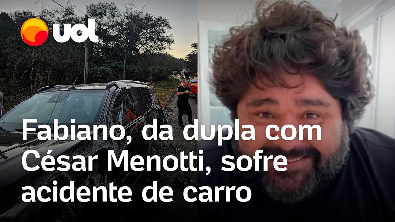 Fabiano, de dupla sertaneja com César Menotti, sofre acidente de carro; cantor está bem