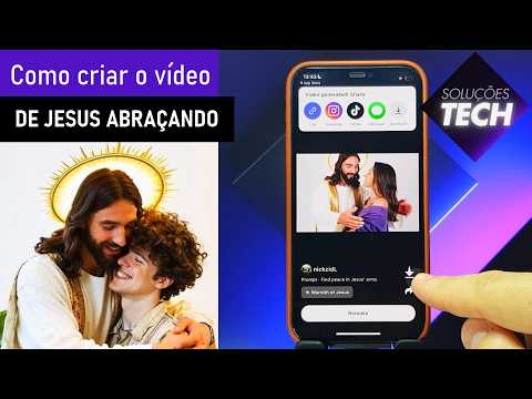 Como Criar o Vídeo de JESUS ABRAÇANDO uma FOTO