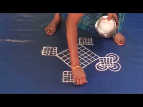 margazhi kolam with  home made herbal medicine demo - learn kolam