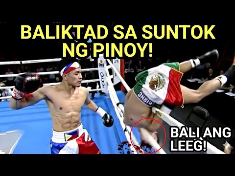 PINOY SOBRANG LAKAS❗LITERAL NA BALIKTAD SA SUNTOK ANG HAMBOG NA MEXICANO❗LAGLAG SA RING, BASAG MUKA❗