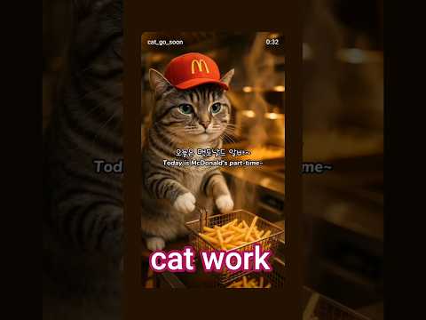 cat work in McD #cat #fastfood #work #viral #movie #video #shortvideo #youtubeshorts #tiktok #fypシ