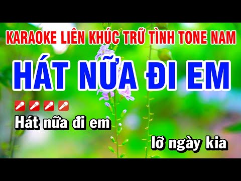 Karaoke Liên Khúc Trữ Tình Nhạc Sống Tone Nam Dễ Hát – Hát Nữa Đi Em | Hoài Phong Organ