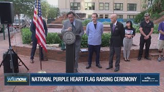 City of Tampa hosts National Purple Heart Day flag raising ceremony