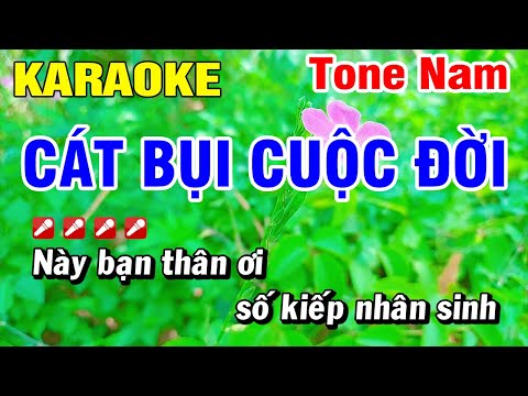 Karaoke Cát Bụi Cuộc Đời Đạt Võ Tone Nam Nhạc Sống | Hoài Phong Organ