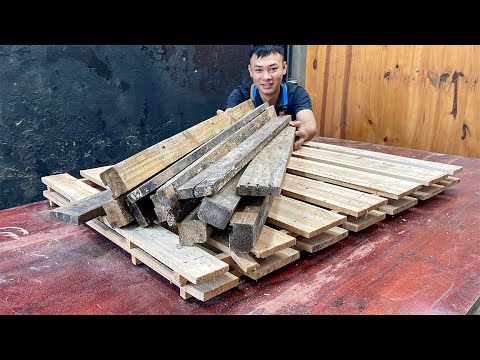 Unique, Easy And Eco Friendly Wood Recycling Ideas // Super Impressive Desk And Chair Design