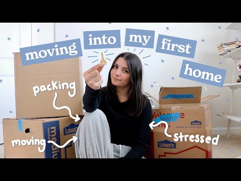 I bought my first house🏠🎉!! moving vlog + empty-ish house tour