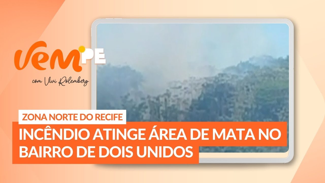 Inc&ecirc;ndio atinge &aacute;rea de mata no bairro de Dois Unidos e assusta moradores