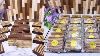 IDE TAKJIL RAMADHAN!! RESEP PUDING LAPIS CRACKERS YANG NYOKLAT DAN LEGIT | 1 RESEP JADI 36 PCS