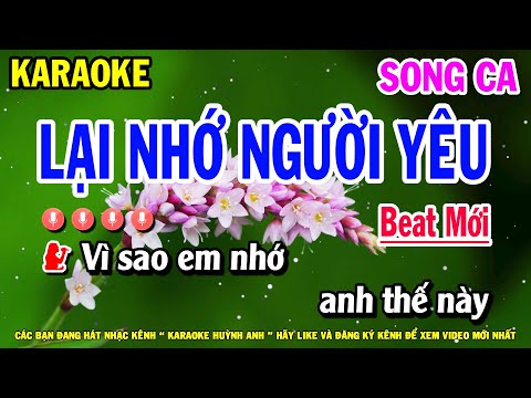 Karaoke Lại Nhớ Người Yêu | Nhạc Sống Song Ca