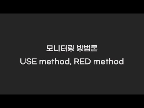 모니터링 방법론 RED method와 USE method