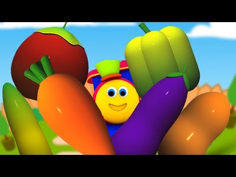 tren de verduras bob para niños | rima infantil