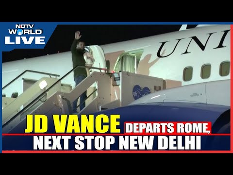 US VP JD Vance, Usha Vance Leave Rome After Meeting With Pope, Next Stop New Delhi | NDTV Live