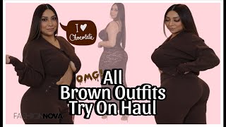 @FashionNovaCurve All Brown Try On Haul