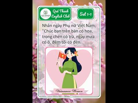 Beautiful Words 1 | Chúc mừng ngày Phụ nữ Việt Nam! #VietnameseEnglishTexts #QueThanhEnglishClub