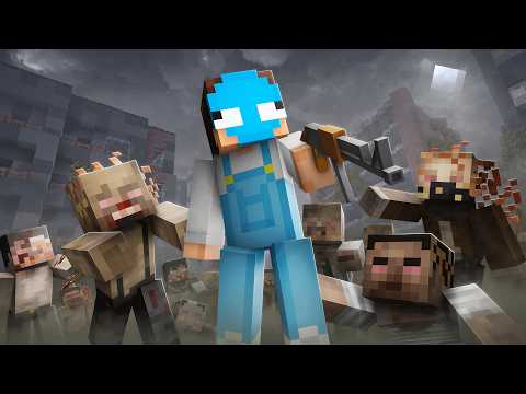 Surviving a Realistic Zombie Apocalypse in Minecraft...