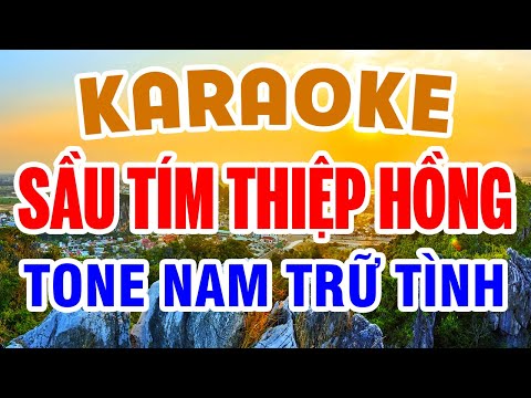 Karaoke Liên Khúc Tone Nam Trữ Tình | Sầu Tím Thiệp Hồng – Đừng Nói Xa Nhau