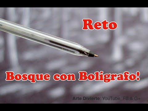 Reto: Puedes Dibujar un Bosque Sólo con un Bolígrafo Barato y Común y Corriente?
