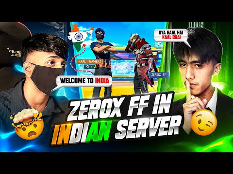 Zerox FF in Indian Server Streamer Shocked in 1v4 😱 She Got Angry – Garena Free Fire