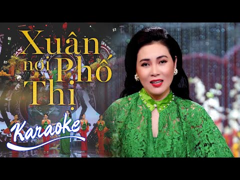 [KARAOKE] Xuân Nơi Phố Thị – Diễm Thùy | Nhạc Xuân 2024