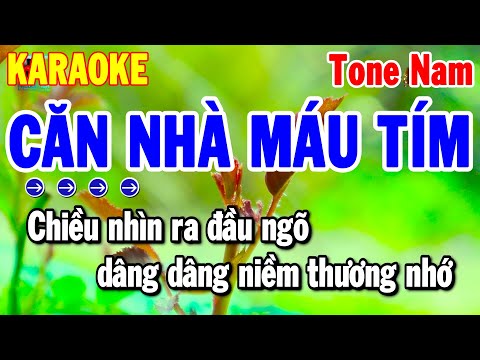 Căn Nhà Màu Tím Karaoke Tone Nam – Nhạc Sống Chuẩn Hay Nhất 2025 | Thanh Hải