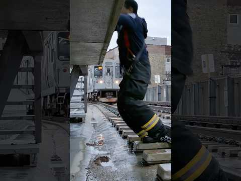 Elderly man faints and accidentally falls onto railroad tracks #movie #shorts