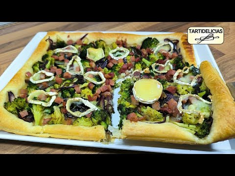 🥦 No me canso de hacer esta Receta de BRÓCOLI RÁPIDO y SABROSO❗ TARTA de BRÓCOLI, JAMÓN y QUESO