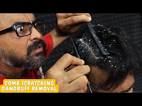 Comb Scratching & Dandruff Removal ASMR | Head Massage & Hair Scratching | Neck Cracking | ASMR