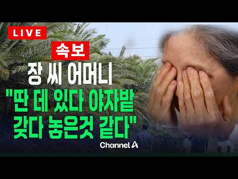 [🔴이슈를 켜라] [LIVE] [속보] 장 씨 어머니 "딴 데서 옮겨진 것 같다" 의혹 제기 / 채널A
