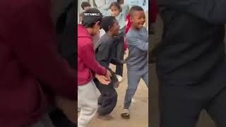 Displaced Palestinian children share moments of joy through dance
