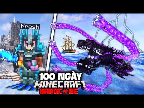 Tôi Sinh Tồn 100 Ngày Minecraft VÙNG BIỂN ATLANTIS Siêu Khó !!