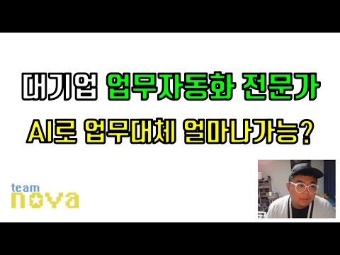 대기업 업무자동화 전문가 분의 AI agent를 이용하면 업무가 얼마나 대체가능한지 질문