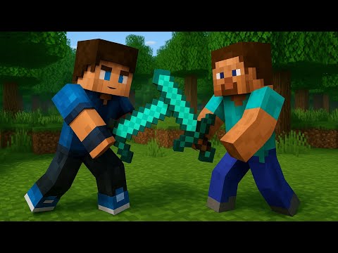 تحدي انا وصديقي من سيفوز#minecraft 