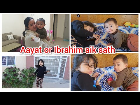 subha subha Aayat gai Ibrahim s milnin/Aayat ko Ibrahim n balon s pakar laya/mustafa sajid vlogs