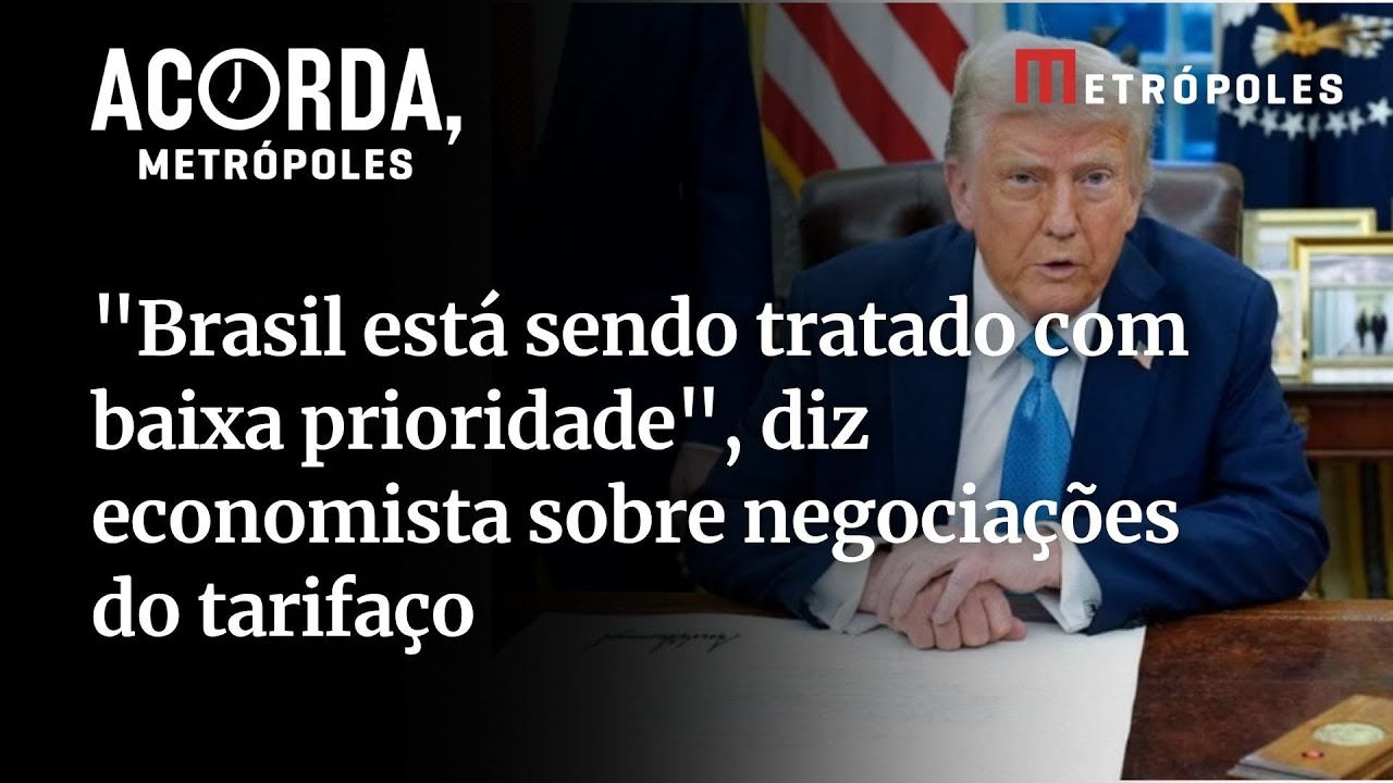 Brasil está sendo tratado com baixa prioridade diz economista sobre negociações do tarifaço