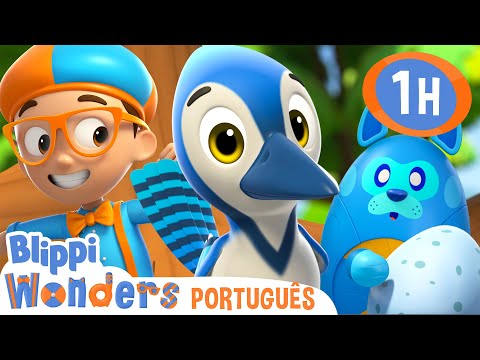 Blippi Explora um Ninho de Pássaros! | MARATONA DO BLIPPI! | Desenhos Animados Infantis em Português