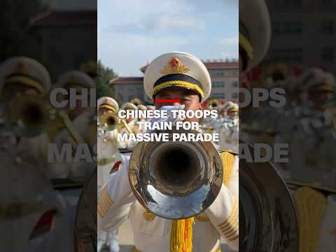 Chinese troops train for massive parade
